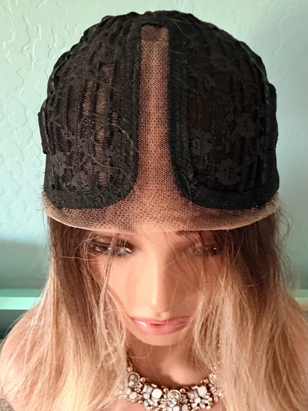 Blonde Long Straight Women's Wig with Subtle Highlights